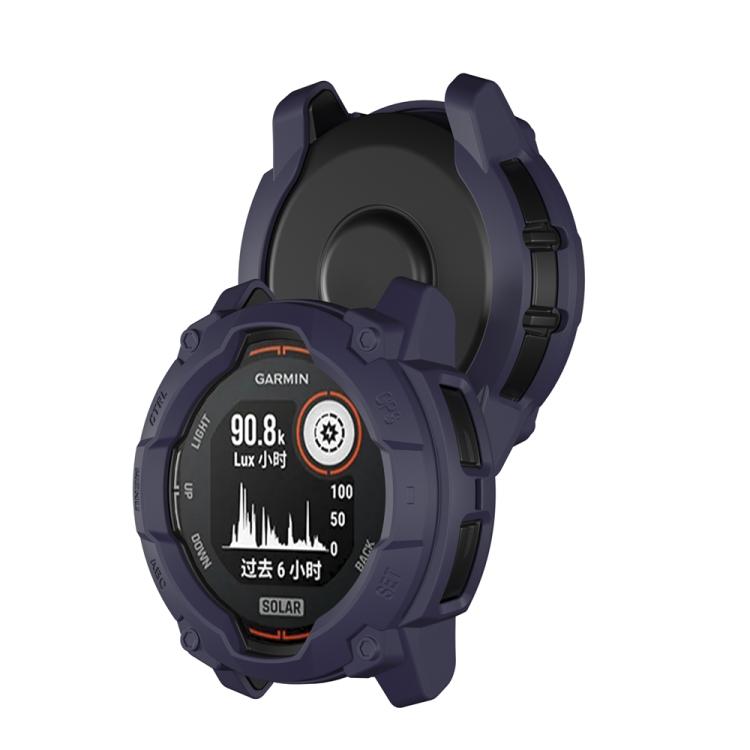 For Garmin Instinct 3 Solar 45mm Half Coverage Hollow TPU Armor Watch Protective Case