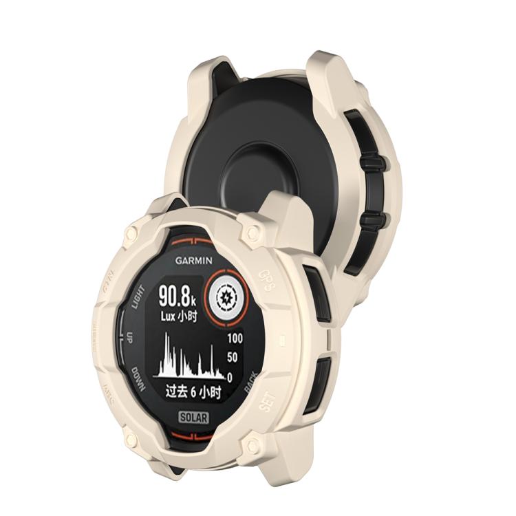 For Garmin Instinct 3 Solar 45mm Half Coverage Hollow TPU Armor Watch Protective Case