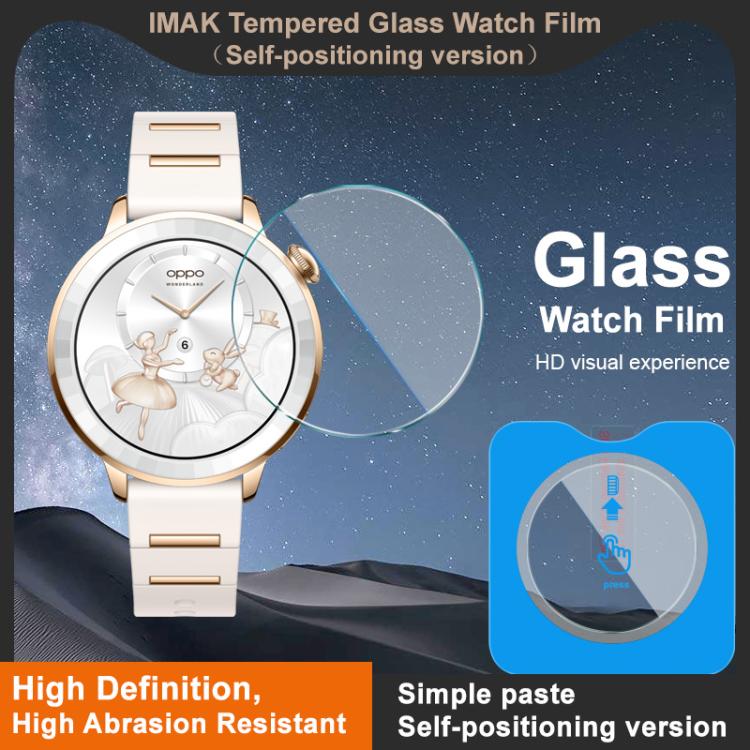 For OPPO Watch X3 Mini High Gloss Gold imak Tempered Glass Watch Film, Self-positioning Version