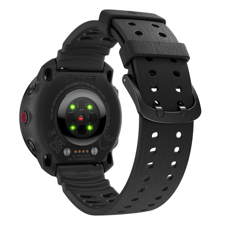 For Polar Vantage M3 Double Buckle Silicone Sport Watch Band