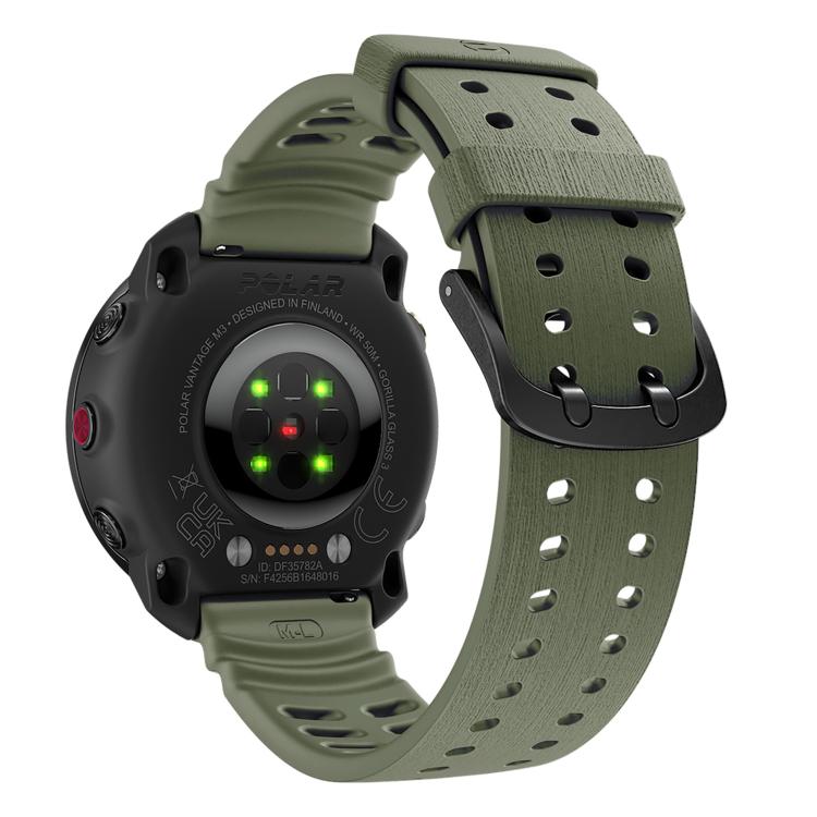 For Polar Vantage M3 Double Buckle Silicone Sport Watch Band