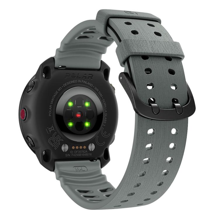 For Polar Vantage M3 Double Buckle Silicone Sport Watch Band
