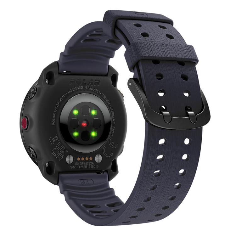 For Polar Vantage M3 Double Buckle Silicone Sport Watch Band