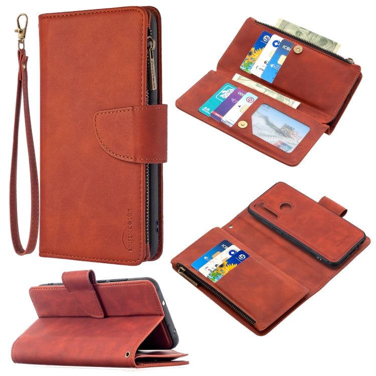 For Xiaomi Redmi Note 8T Skin Feel Detachable Magnetic Zipper Horizontal Flip PU Leather Case with Multi-Card Slots & Holder & Wallet & Photo Frame & Lanyard