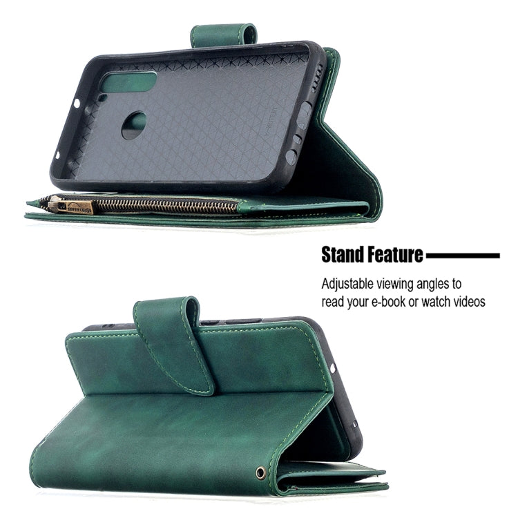 For Xiaomi Redmi Note 8T Skin Feel Detachable Magnetic Zipper Horizontal Flip PU Leather Case with Multi-Card Slots & Holder & Wallet & Photo Frame & Lanyard