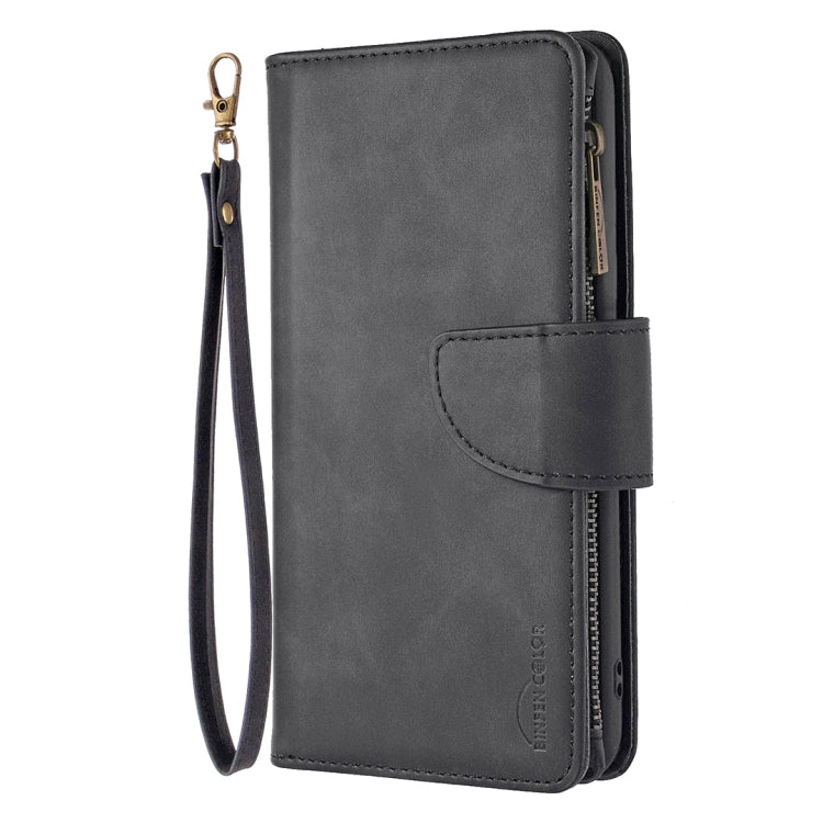 For Xiaomi Redmi Note 9 Skin Feel Detachable Magnetic Zipper Horizontal Flip PU Leather Case with Multi-Card Slots & Holder & Wallet & Photo Frame & Lanyard