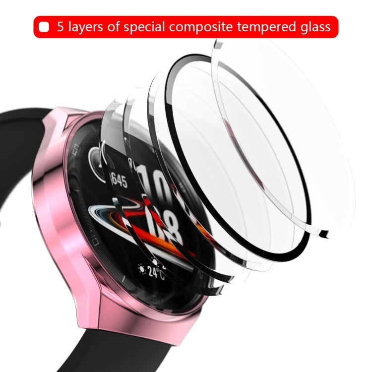 For Huawei Watch GT2e 2 in 1  Tempered Glass Screen Protector + Fully Plating PC Case