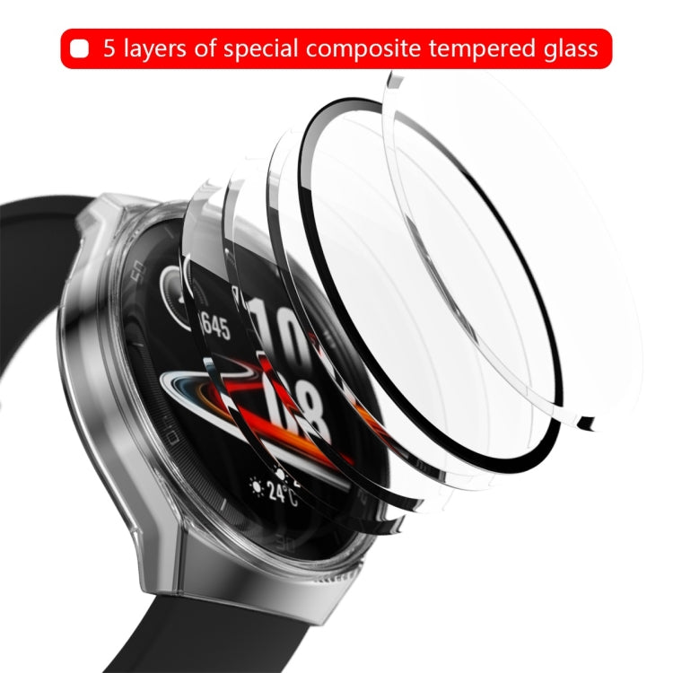 For Huawei Watch GT2e 2 in 1  Tempered Glass Screen Protector + Fully Plating PC Case