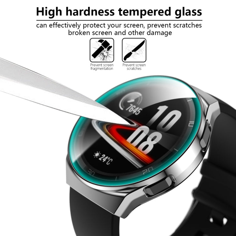 For Huawei Watch GT2e 2 in 1  Tempered Glass Screen Protector + Fully Plating PC Case
