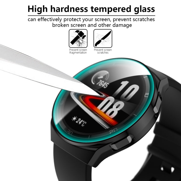 For Huawei Watch GT2e 2 in 1  Tempered Glass Screen Protector + Fully Plating PC Case