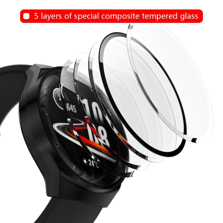 For Huawei Watch GT2e 2 in 1  Tempered Glass Screen Protector + Fully Plating PC Case