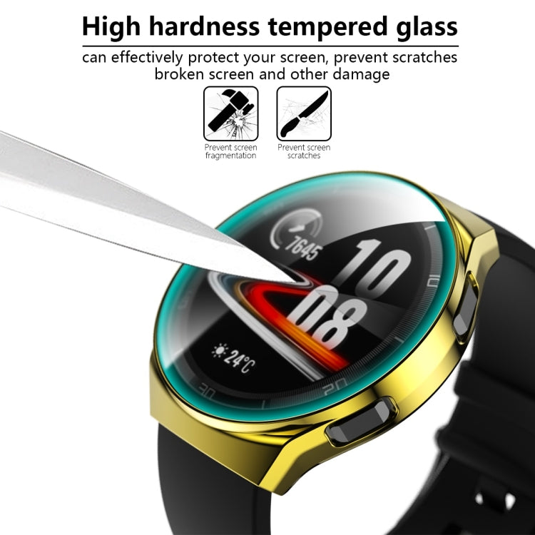 For Huawei Watch GT2e 2 in 1  Tempered Glass Screen Protector + Fully Plating PC Case