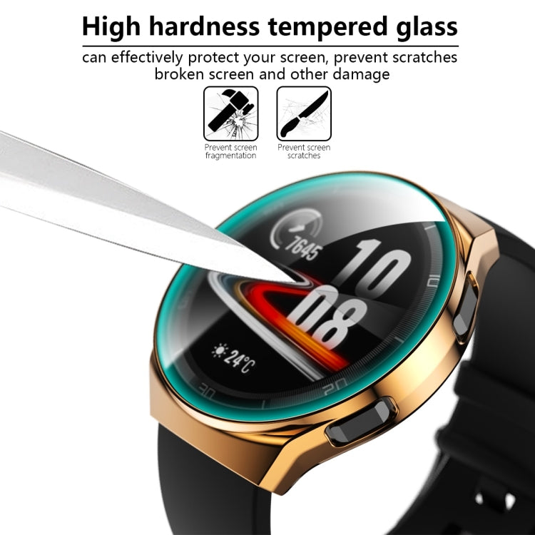 For Huawei Watch GT2e 2 in 1  Tempered Glass Screen Protector + Fully Plating PC Case