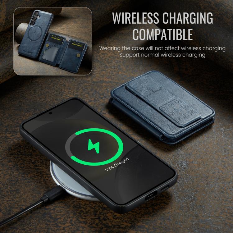 For Samsung Galaxy S24 FE 5G Fierre Shann FS028 MagSafe RFID Card Holder Back Phone Case