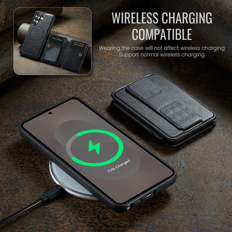 For Samsung Galaxy S26 Ultra 5G Fierre Shann FS028 MagSafe RFID Card Holder Back Phone Case