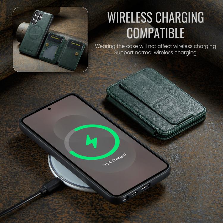 For Samsung Galaxy S26 Ultra 5G Fierre Shann FS028 MagSafe RFID Card Holder Back Phone Case