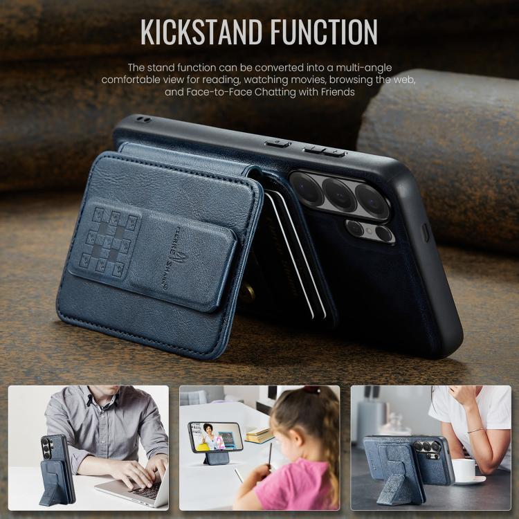 For Samsung Galaxy S26 Ultra 5G Fierre Shann FS028 MagSafe RFID Card Holder Back Phone Case