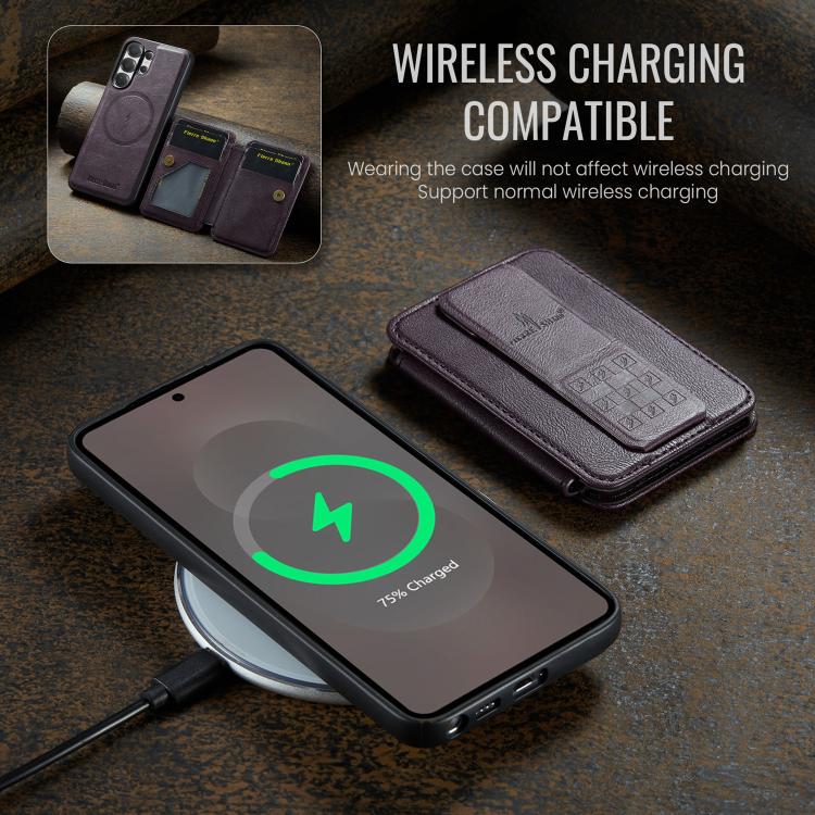 For Samsung Galaxy S26 Ultra 5G Fierre Shann FS028 MagSafe RFID Card Holder Back Phone Case
