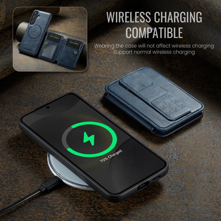 For Samsung Galaxy S26+ 5G Fierre Shann FS028 MagSafe RFID Card Holder Back Phone Case