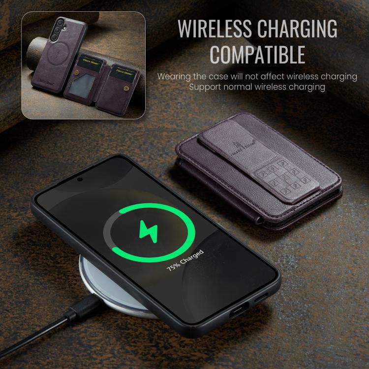 For Samsung Galaxy S26+ 5G Fierre Shann FS028 MagSafe RFID Card Holder Back Phone Case