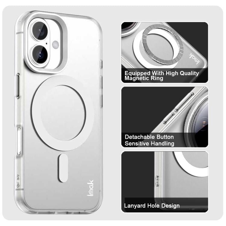 For iPhone 16 IMAK Candy Series Shockproof MagSafe Phone Case
