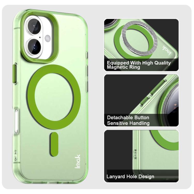 For iPhone 16 IMAK Candy Series Shockproof MagSafe Phone Case