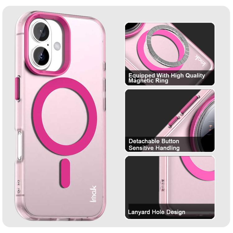 For iPhone 16 IMAK Candy Series Shockproof MagSafe Phone Case
