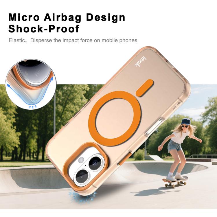 For iPhone 16 IMAK Candy Series Shockproof MagSafe Phone Case