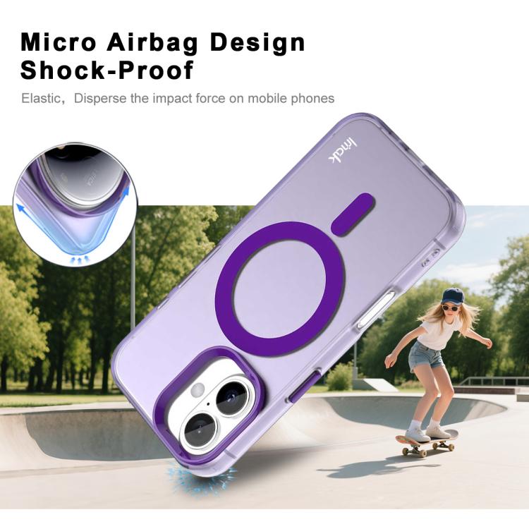 For iPhone 16 IMAK Candy Series Shockproof MagSafe Phone Case