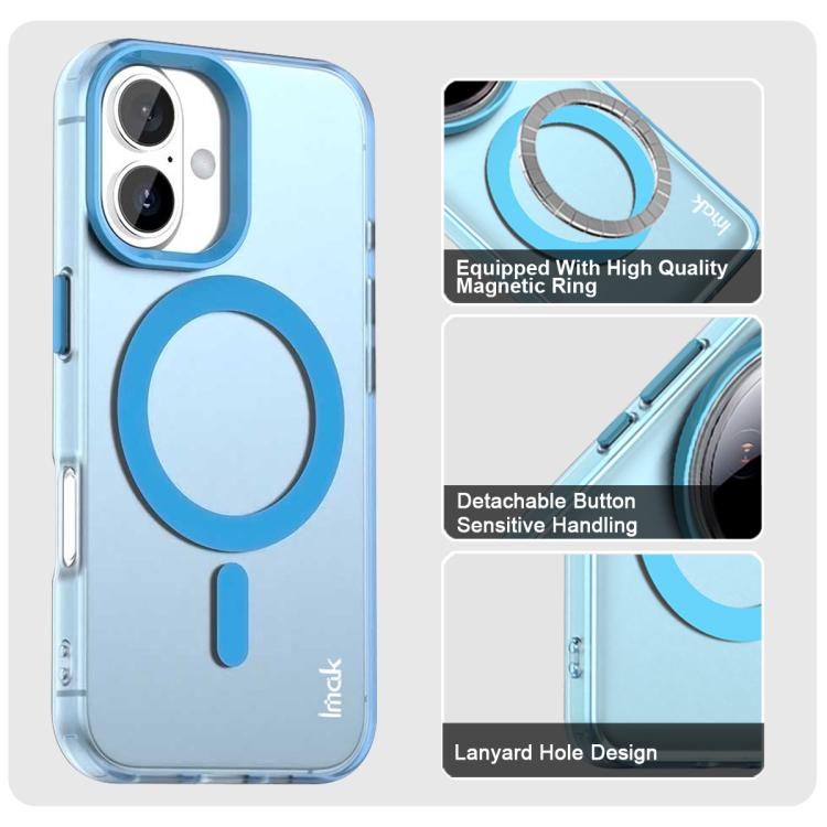 For iPhone 16 Plus IMAK Candy Series Shockproof MagSafe Phone Case