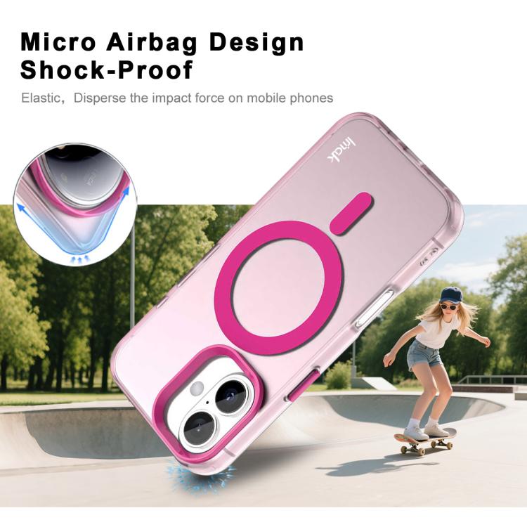 For iPhone 16 Plus IMAK Candy Series Shockproof MagSafe Phone Case