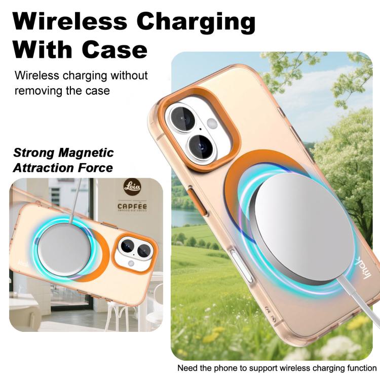 For iPhone 16 Plus IMAK Candy Series Shockproof MagSafe Phone Case