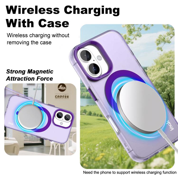 For iPhone 16 Plus IMAK Candy Series Shockproof MagSafe Phone Case