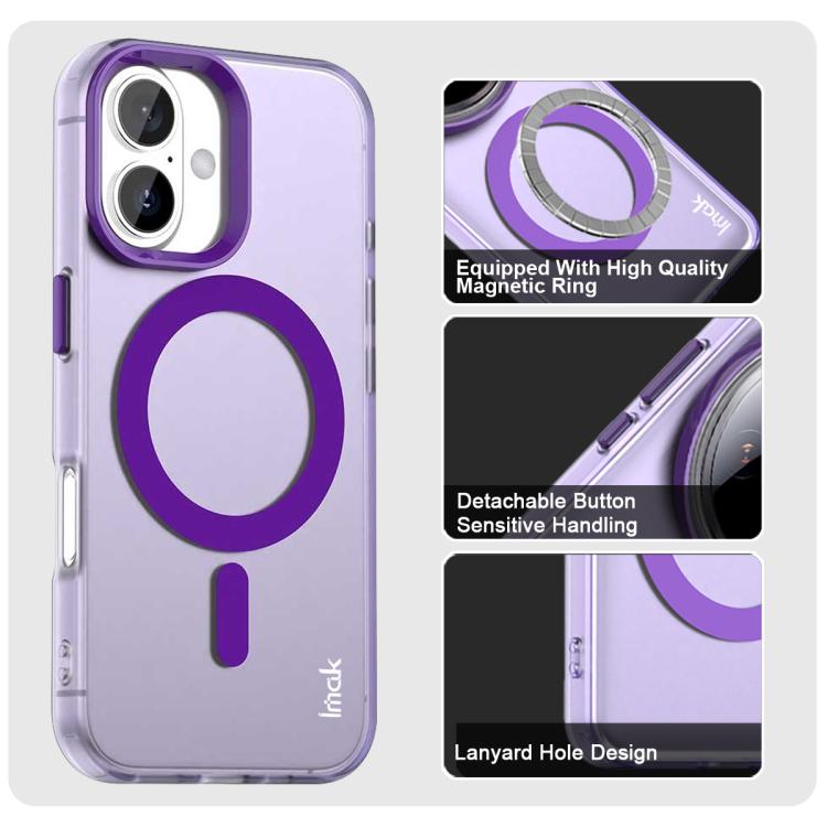 For iPhone 16 Plus IMAK Candy Series Shockproof MagSafe Phone Case