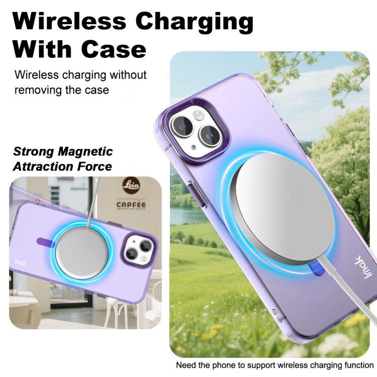 For iPhone 15 Plus IMAK Candy Series Shockproof MagSafe Phone Case