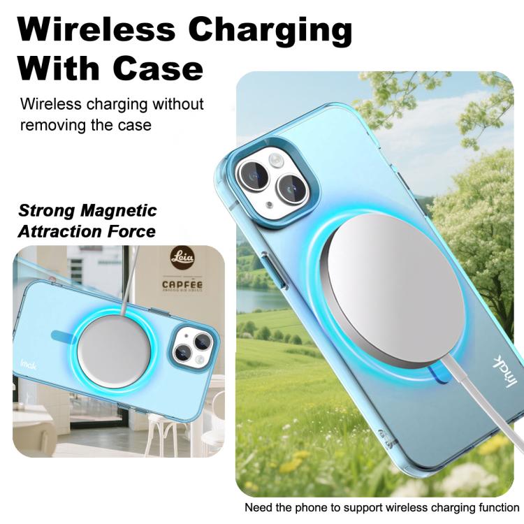 For iPhone 15 IMAK Candy Series Shockproof MagSafe Phone Case