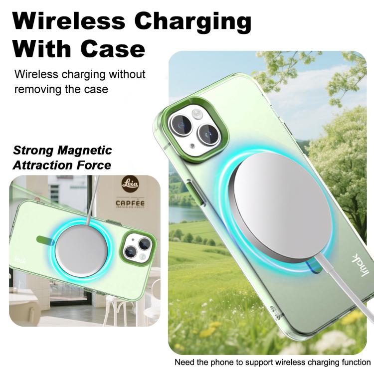 For iPhone 15 IMAK Candy Series Shockproof MagSafe Phone Case