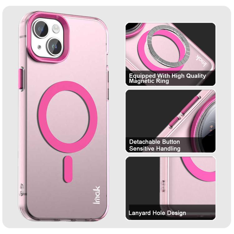 For iPhone 15 IMAK Candy Series Shockproof MagSafe Phone Case