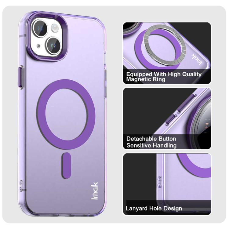 For iPhone 15 IMAK Candy Series Shockproof MagSafe Phone Case