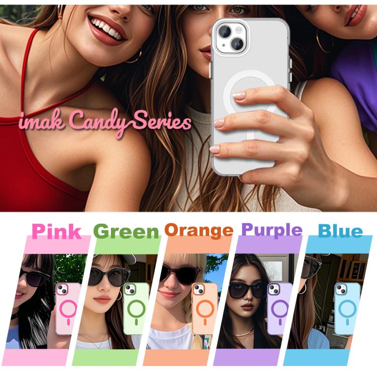 For iPhone 14 Plus IMAK Candy Series Shockproof MagSafe Phone Case