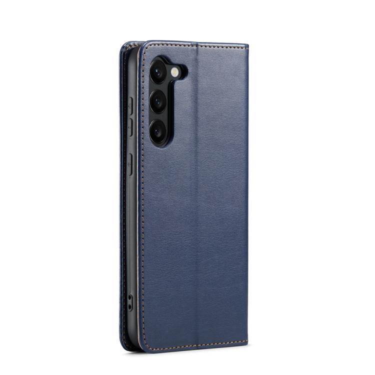 For Samsung Galaxy S25+ 5G Fierre Shann PU Genuine Leather Texture Phone Case