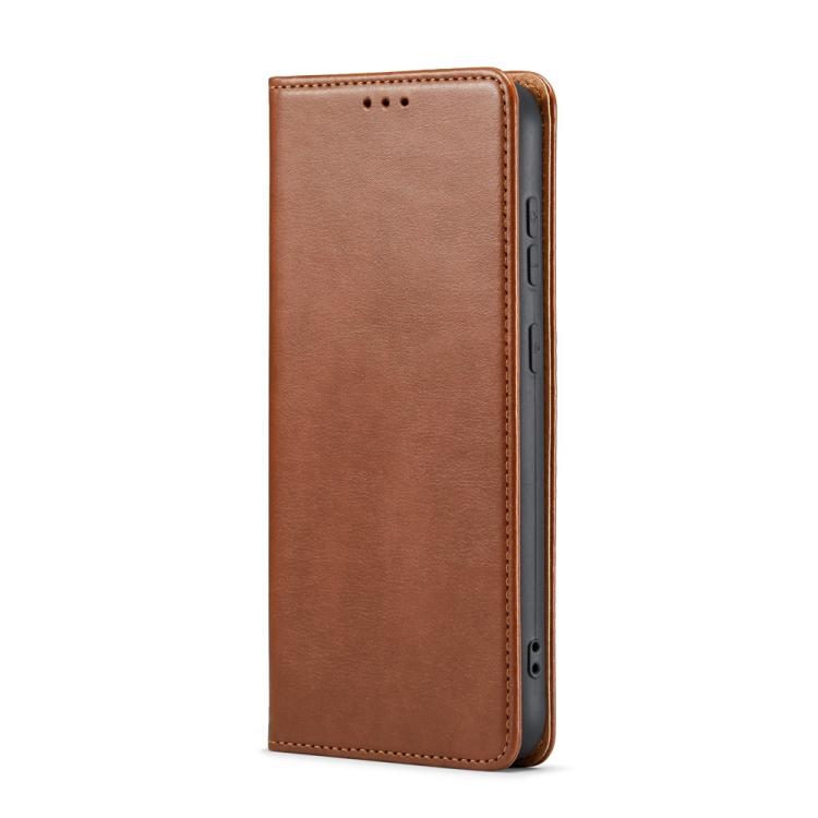 For Samsung Galaxy S25+ 5G Fierre Shann PU Genuine Leather Texture Phone Case