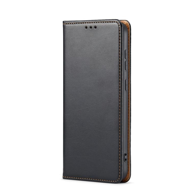 For Samsung Galaxy S25+ 5G Fierre Shann PU Genuine Leather Texture Phone Case