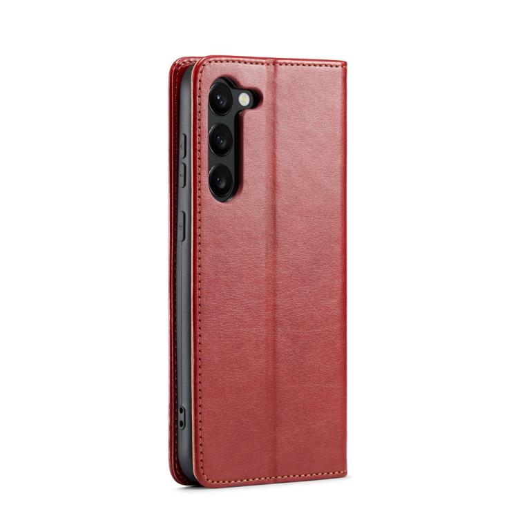 For Samsung Galaxy S25+ 5G Fierre Shann PU Genuine Leather Texture Phone Case