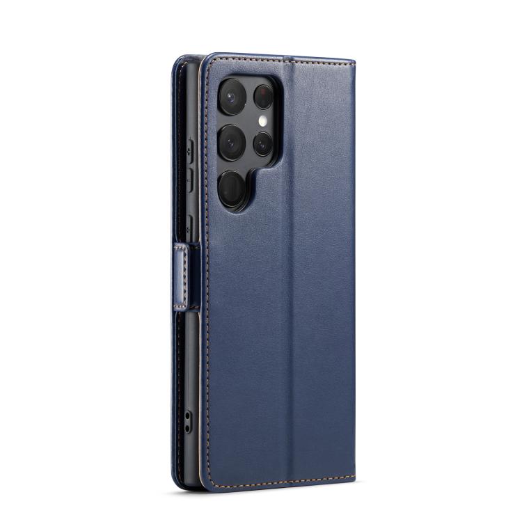For Samsung Galaxy S25 Ultra 5G Fierre Shann PU Genuine Leather Texture Phone Case