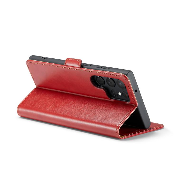For Samsung Galaxy S25 Ultra 5G Fierre Shann PU Genuine Leather Texture Phone Case