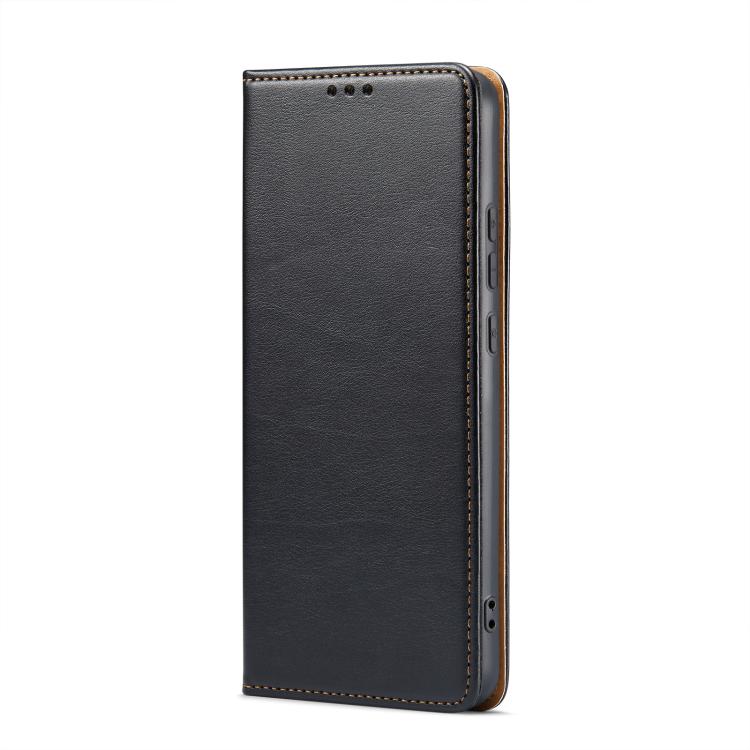 For Samsung Galaxy S25 Edge 5G Fierre Shann PU Genuine Leather Texture Phone Case