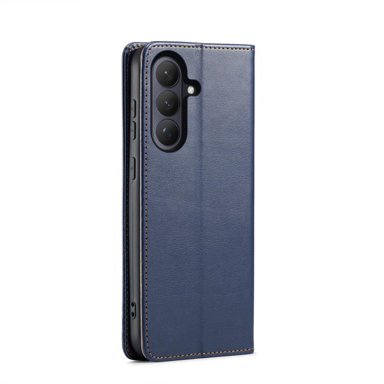 For Samsung Galaxy S26+ 5G Fierre Shann PU Genuine Leather Texture Phone Case