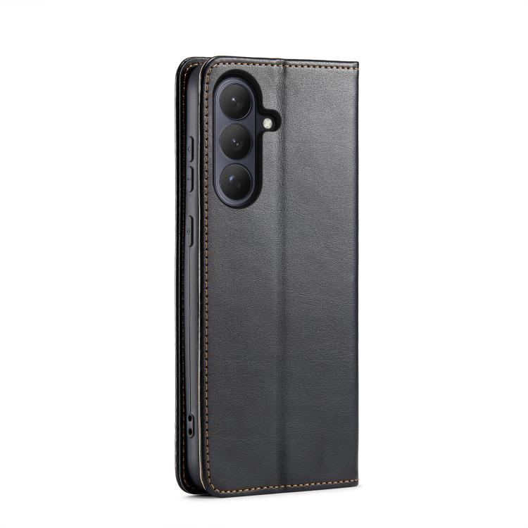 For Samsung Galaxy S26+ 5G Fierre Shann PU Genuine Leather Texture Phone Case