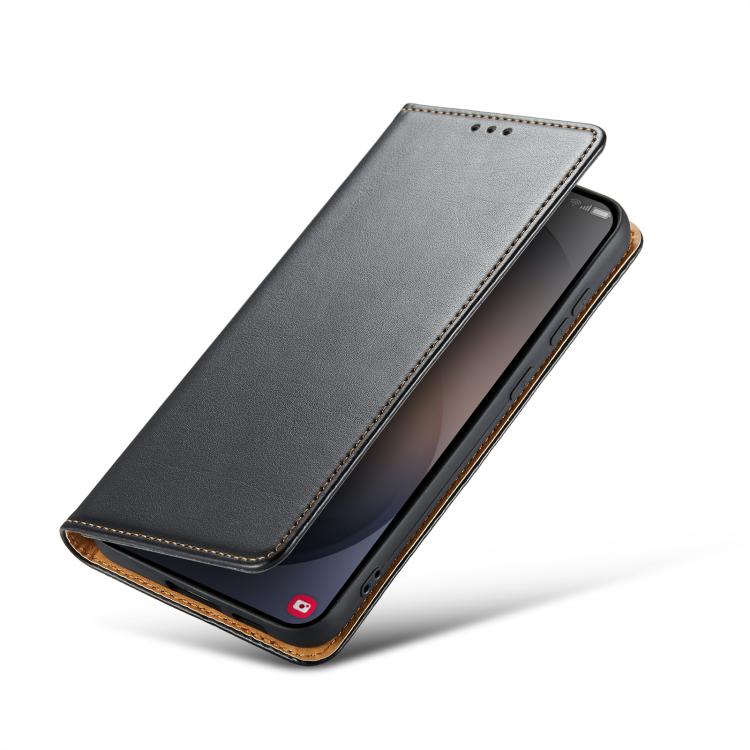 For Samsung Galaxy S26+ 5G Fierre Shann PU Genuine Leather Texture Phone Case
